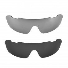 New Walleva Titanium + Black Polarized Replacement Lenses For POC Half Blade Sunglasses